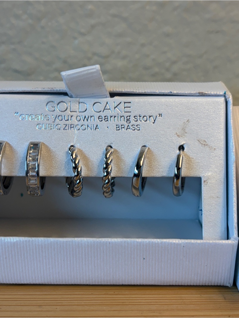 Gold Cake Silver-Tone Hoop & Twisted Huggie Earring Set
